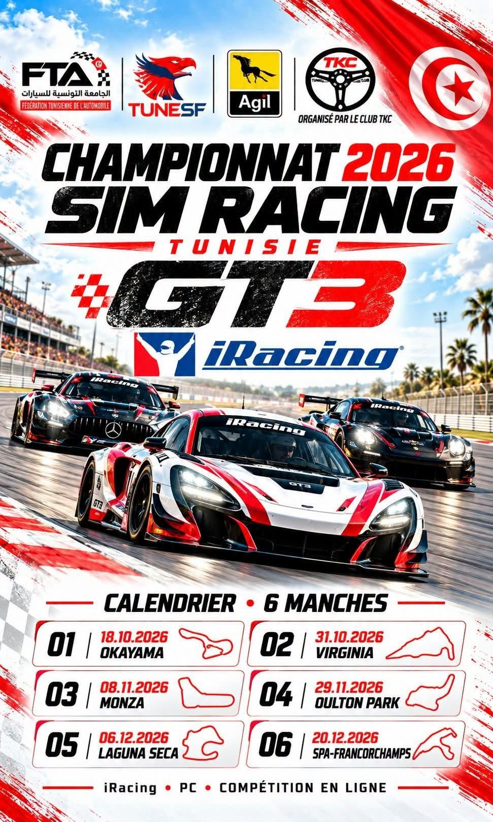 Championnat 2026, SIM RACING Tunisie, GT3
